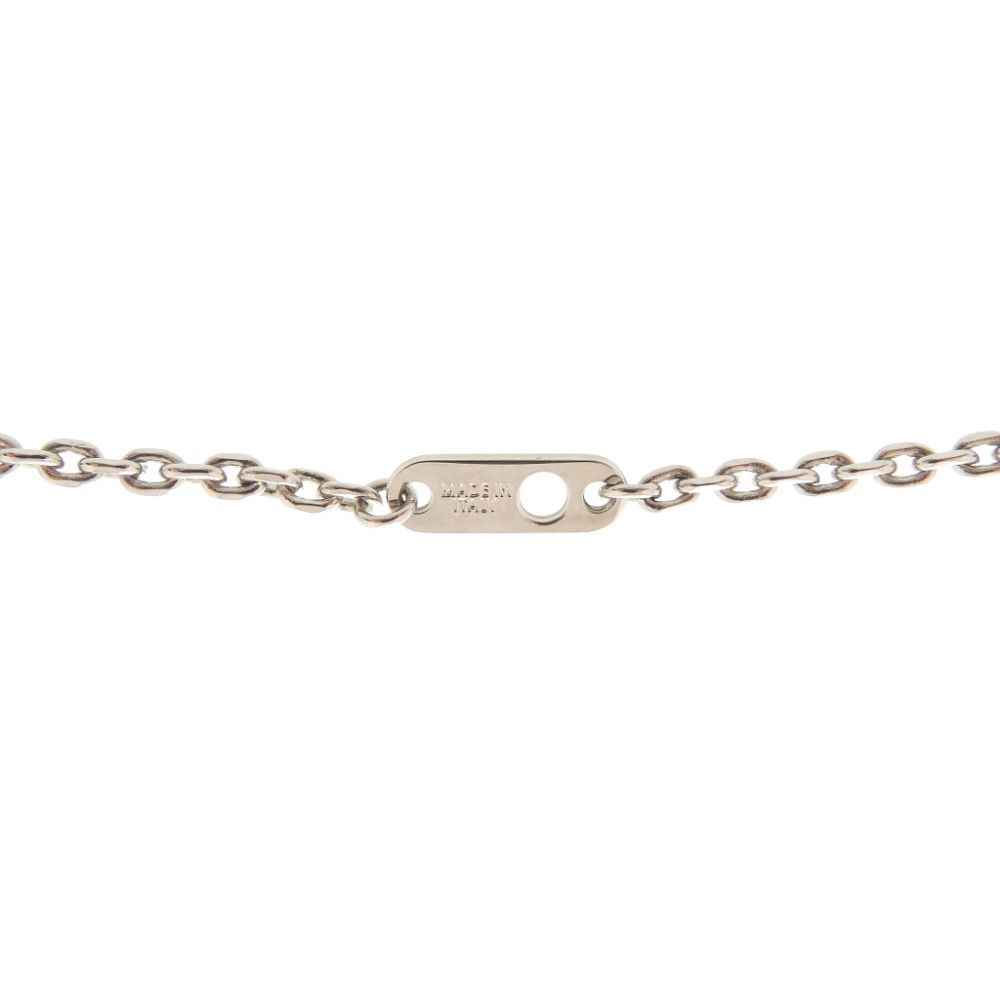 Louis Vuitton Vivienne Metal Charm Necklace Silver Blue — view 8