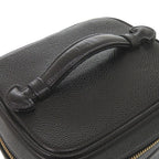 Chanel CC Logo Caviar Leather Black Gold Vanity Makeup Pouch — view 6