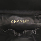 Chanel CC Logo Caviar Leather Black Gold Vanity Makeup Pouch — view 8
