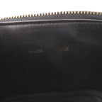 Chanel CC Logo Caviar Leather Black Gold Vanity Makeup Pouch — view 8