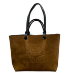 Loewe Tote Bag Anagram Brown Black 2-Way Leather
