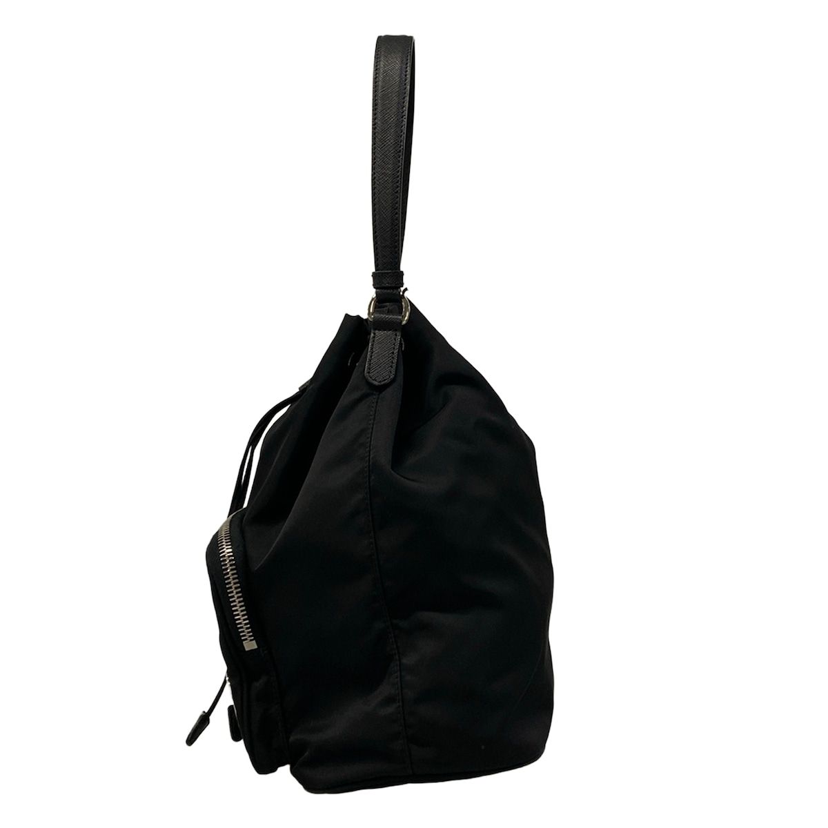 Prada Handbag Black Drawstring Robot Leather — view 4