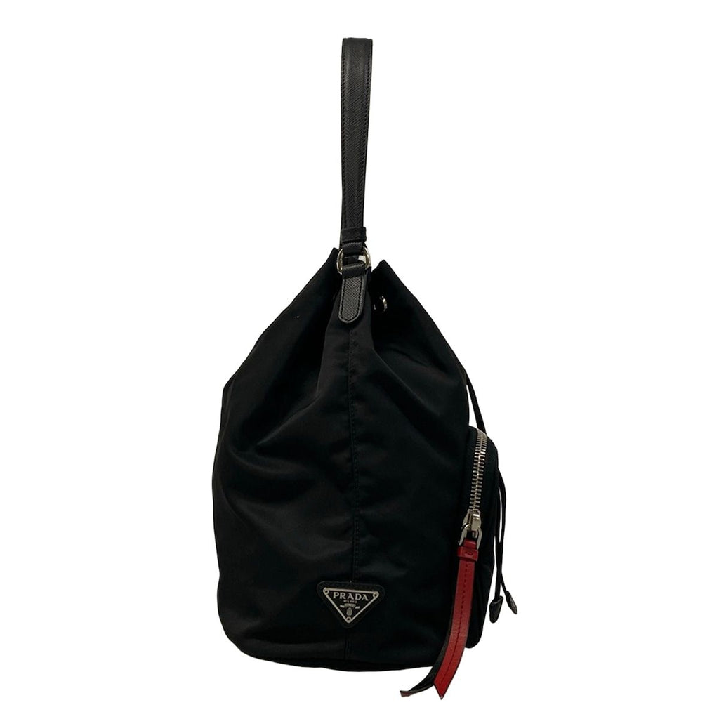 Prada Handbag Black Drawstring Robot Leather — view 2