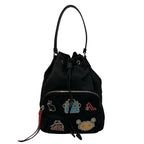 Prada Handbag Black Drawstring Robot Leather