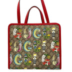 Gucci Tote Bag Children's Yuko Higuchi GG Supreme Beige Red Multi Leather — view 3