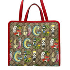 Gucci Tote Bag Children's Yuko Higuchi GG Supreme Beige Red Multi Leather — view 4