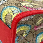 Gucci Tote Bag Children's Yuko Higuchi GG Supreme Beige Red Multi Leather — view 7