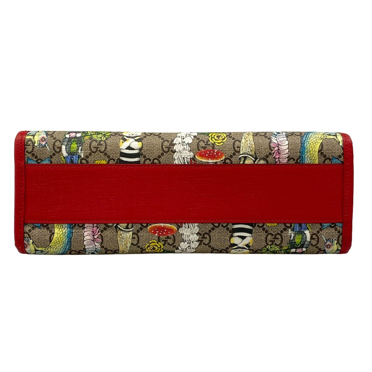 Gucci Tote Bag Children's Yuko Higuchi GG Supreme Beige Red Multi Leather — view 6