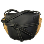 Loewe Shoulder Bag Gate Black Beige Leather