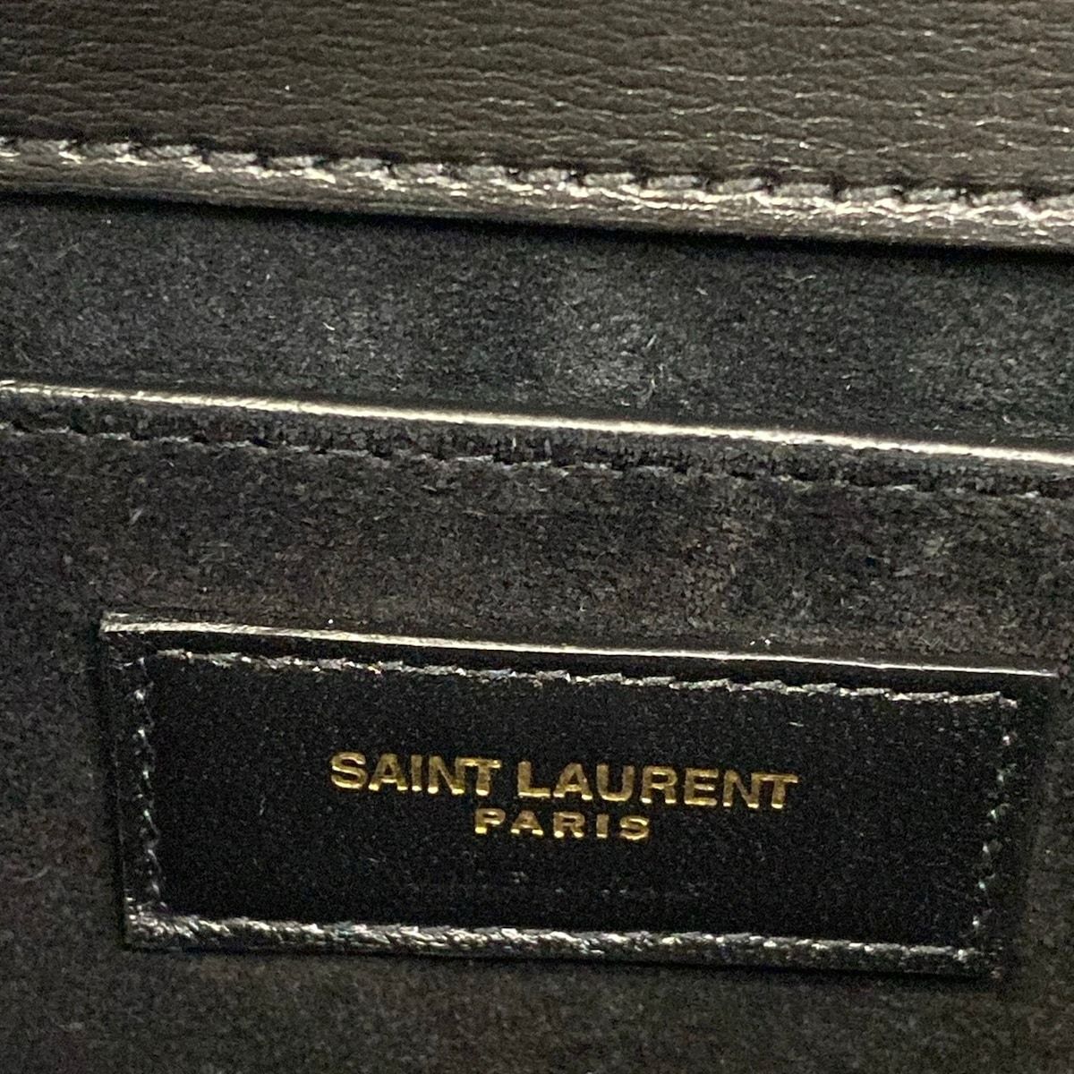 Saint Laurent Paris Shoulder Bag Sunset Medium Black Chain Leather — view 8