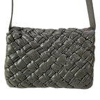 Bottega Veneta Shoulder Bag Intrecciato Rumple Dark Gray Leather — view 3