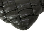 Bottega Veneta Shoulder Bag Intrecciato Rumple Dark Gray Leather — view 8