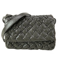 Bottega Veneta Shoulder Bag Intrecciato Rumple Dark Gray Leather