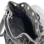 Saint Laurent Fringe Chain Bucket Bag Black — view 8