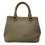 Prada Tote Bag Gray Beige Leather — view 3