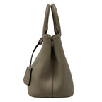 Prada Tote Bag Gray Beige Leather — view 4