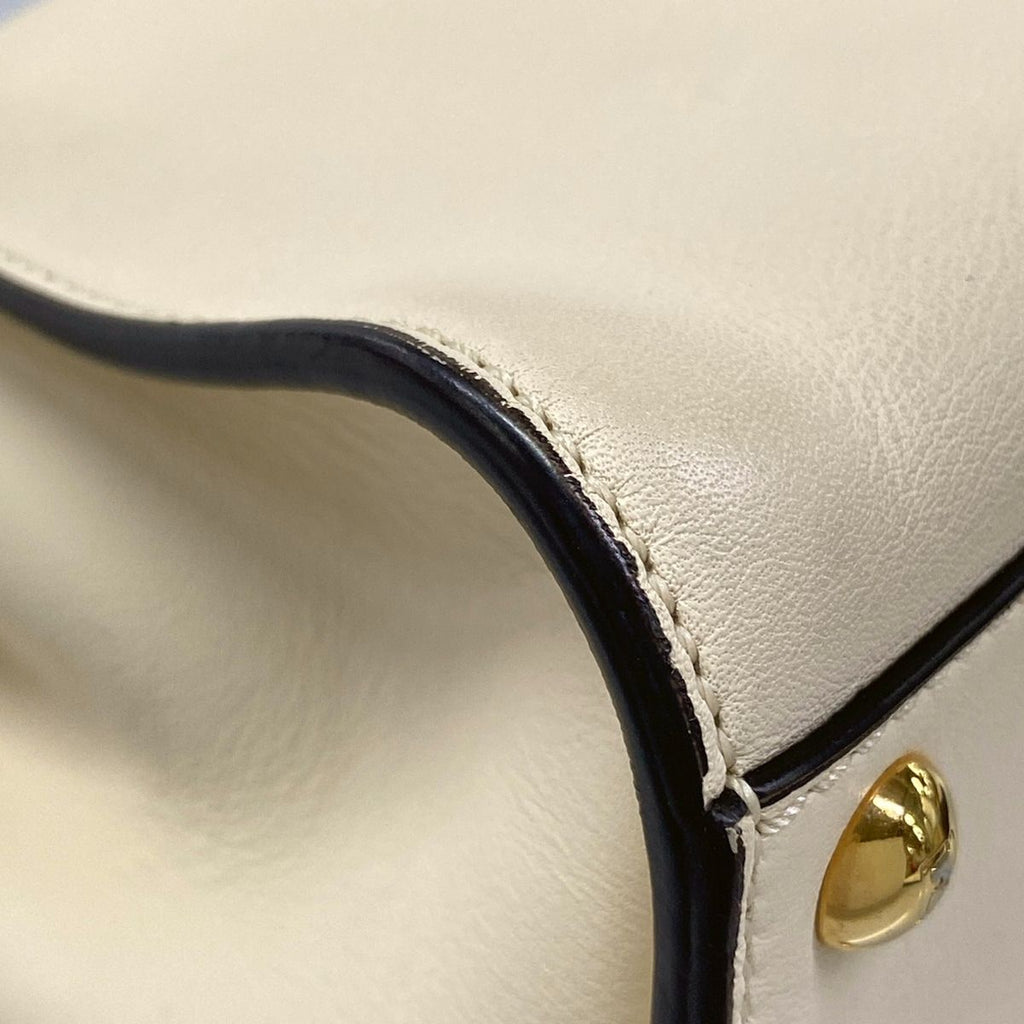 Fendi Handbag Peekaboo Iconic Small Beige Inside Zucca Pattern Leather — view 6