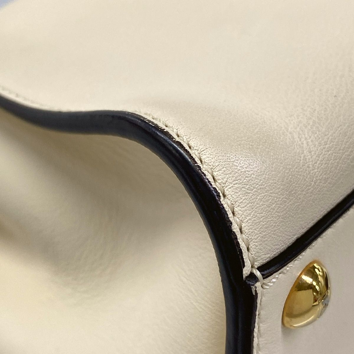 Fendi Handbag Peekaboo Iconic Small Beige Inside Zucca Pattern Leather — view 6