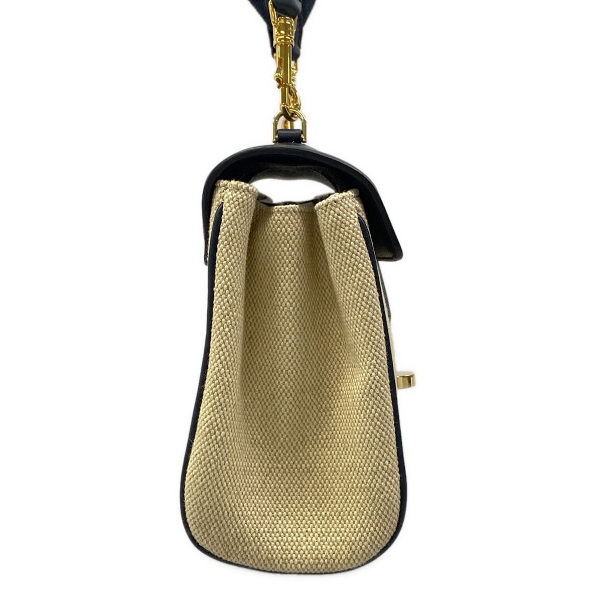 Celine Shoulder Bag Teen Soft 16 DJ 9.01 NA Beige Navy Strap Removable Leather — view 2