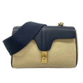 Celine Shoulder Bag Teen Soft 16 DJ 9.01 NA Beige Navy Strap Removable Leather