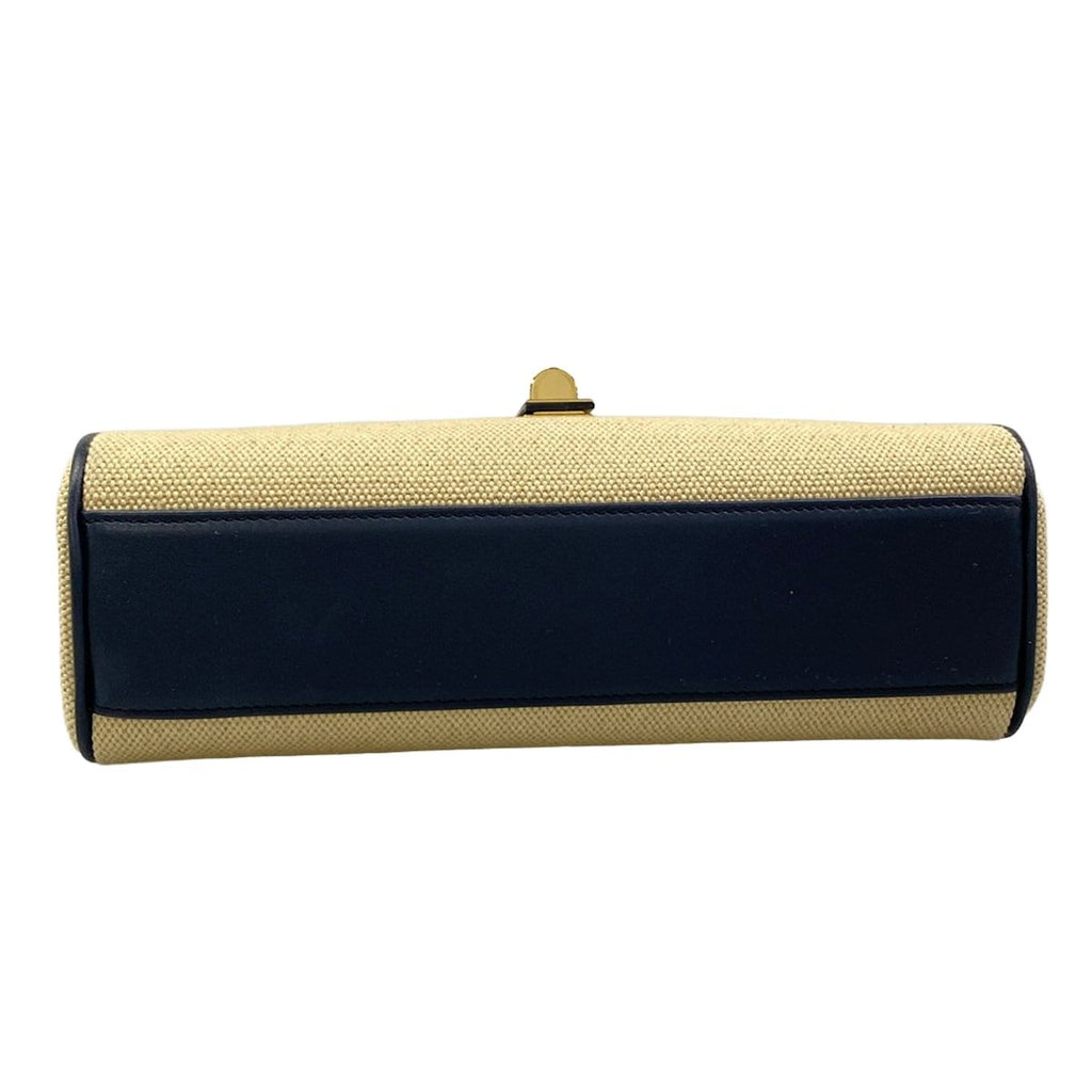 Celine Shoulder Bag Teen Soft 16 DJ 9.01 NA Beige Navy Strap Removable Leather — view 5