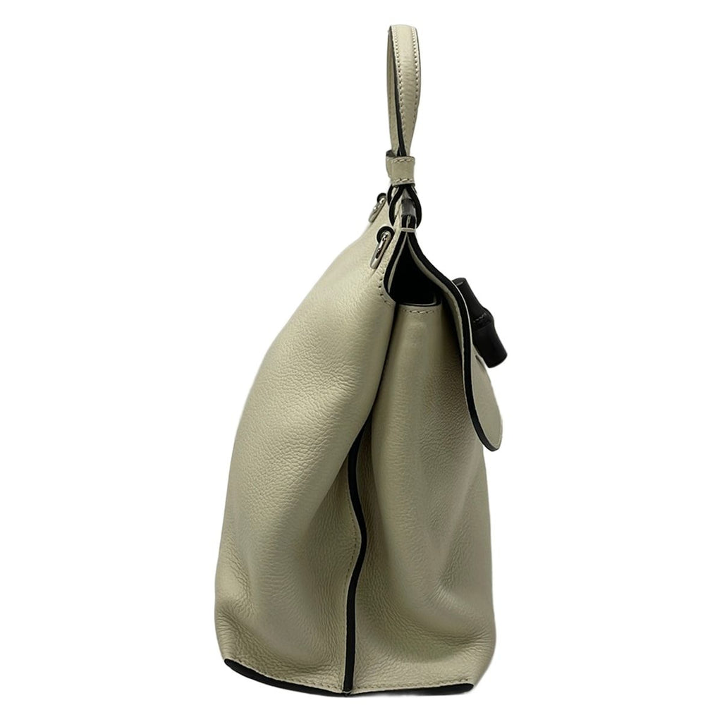 Gucci Handbag Bamboo Daily Ivory Leather — view 2