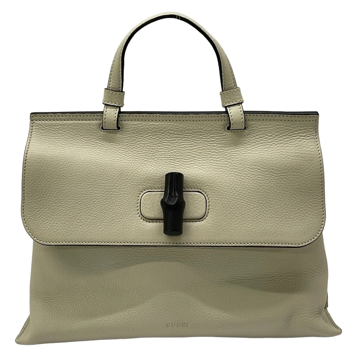 Gucci Handbag Bamboo Daily Ivory Leather