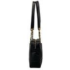 Chanel Shoulder Bag Black Triple Coco Chain Gold — view 4
