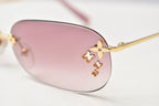 Louis Vuitton Sunglasses Eyewear Desmayo Rectangle Pink Gold Acetate Metal — view 4