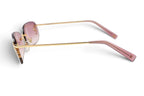 Louis Vuitton Sunglasses Eyewear Desmayo Rectangle Pink Gold Acetate Metal — view 5