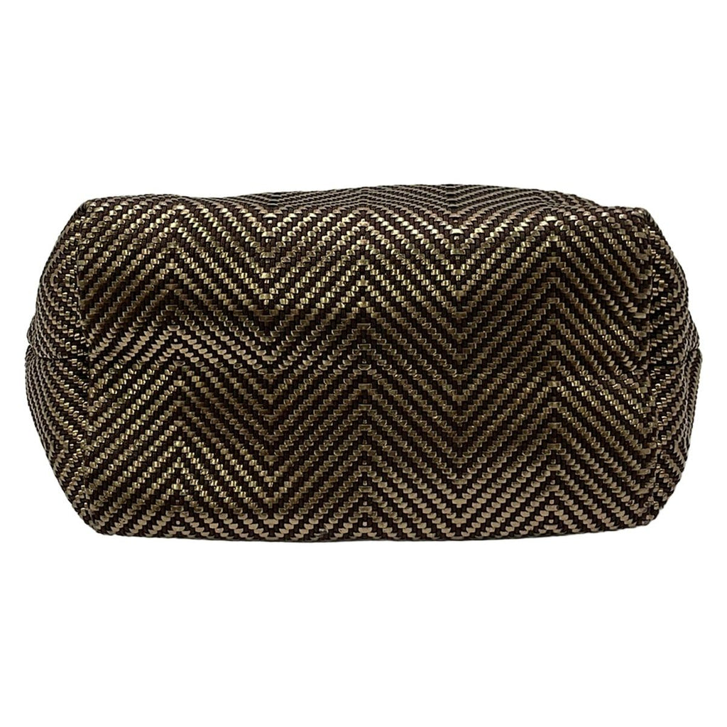 Hermes Tote Bag Chennai MM Vertical Dark Brown Gold Leather — view 5