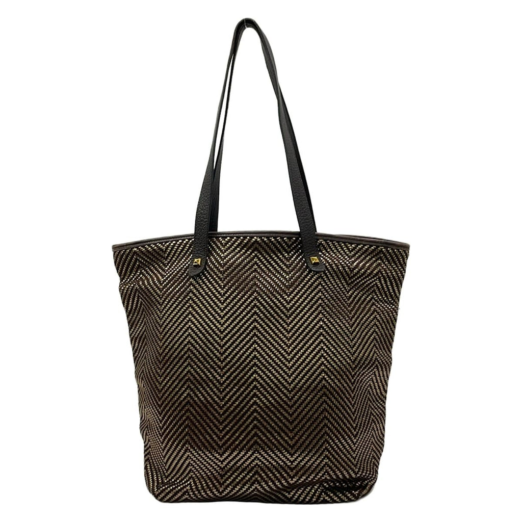 Hermes Tote Bag Chennai MM Vertical Dark Brown Gold Leather — view 3