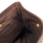 Hermes Tote Bag Chennai MM Vertical Dark Brown Gold Leather — view 7