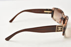 Chanel Sunglasses Eyewear Coco CC Motif Marble Style Brown Gradient — view 4