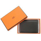Hermes Calvi Duo Veau Epsom Graphite Silver Coin Purse — view 2
