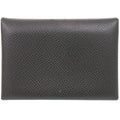 Hermes Calvi Duo Veau Epsom Graphite Silver Coin Purse
