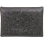 Hermes Calvi Duo Veau Epsom Graphite Silver Coin Purse