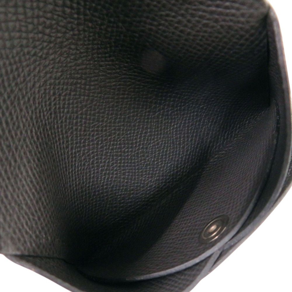 Hermes Calvi Duo Veau Epsom Graphite Silver Coin Purse — view 6