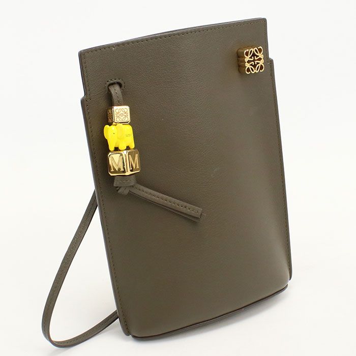 Loewe Dice Pocket Anagram Shoulder Bag Calfskin