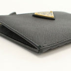 Prada Card Case Saffiano Triangle Coin Purse Calfskin — view 6