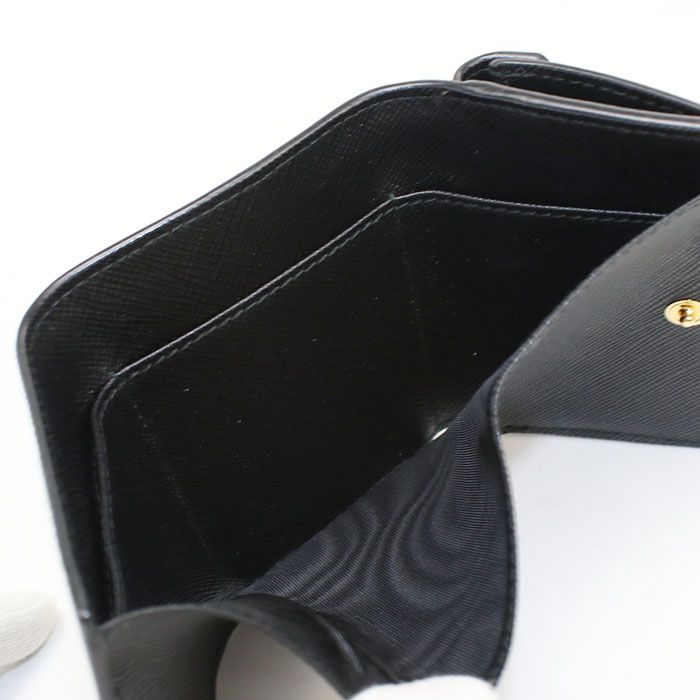 Prada Saffiano Leather Wallet Trifold Calfskin — view 4