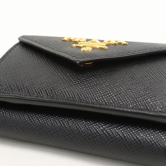 Prada Saffiano Leather Wallet Trifold Calfskin — view 7