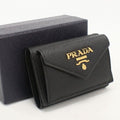Prada Saffiano Leather Wallet Trifold Calfskin
