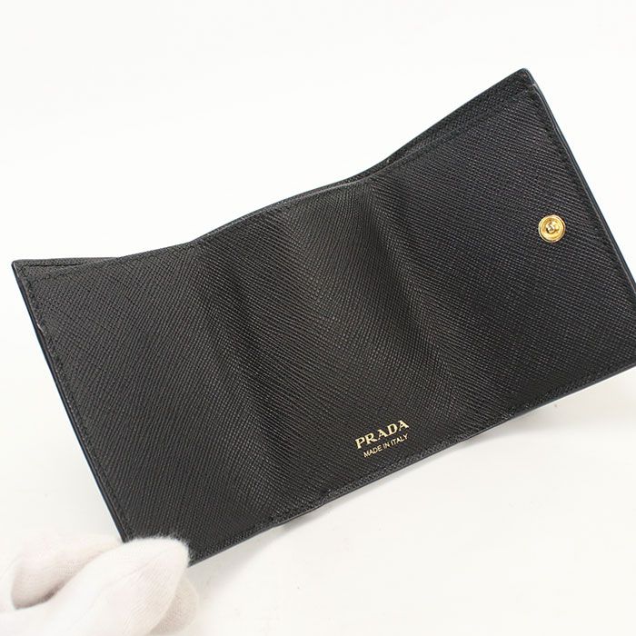 Prada Saffiano Leather Wallet Trifold Calfskin — view 3