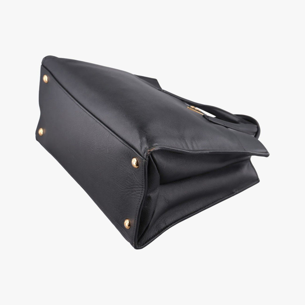 Prada Triple Pocket Convertible Zip Tote Bag Black Saffiano Leather 7 — view 4