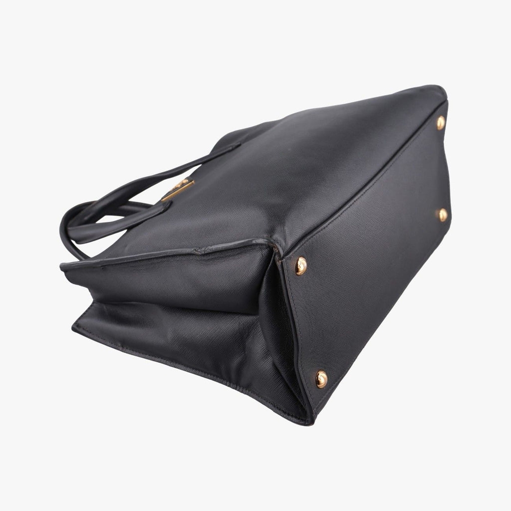 Prada Triple Pocket Convertible Zip Tote Bag Black Saffiano Leather 7 — view 5