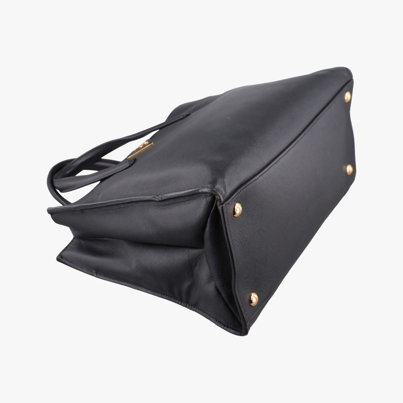 Prada Triple Pocket Convertible Zip Tote Bag Black Saffiano Leather 7 — view 5