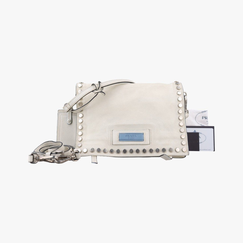 Prada Etiquette White Leather