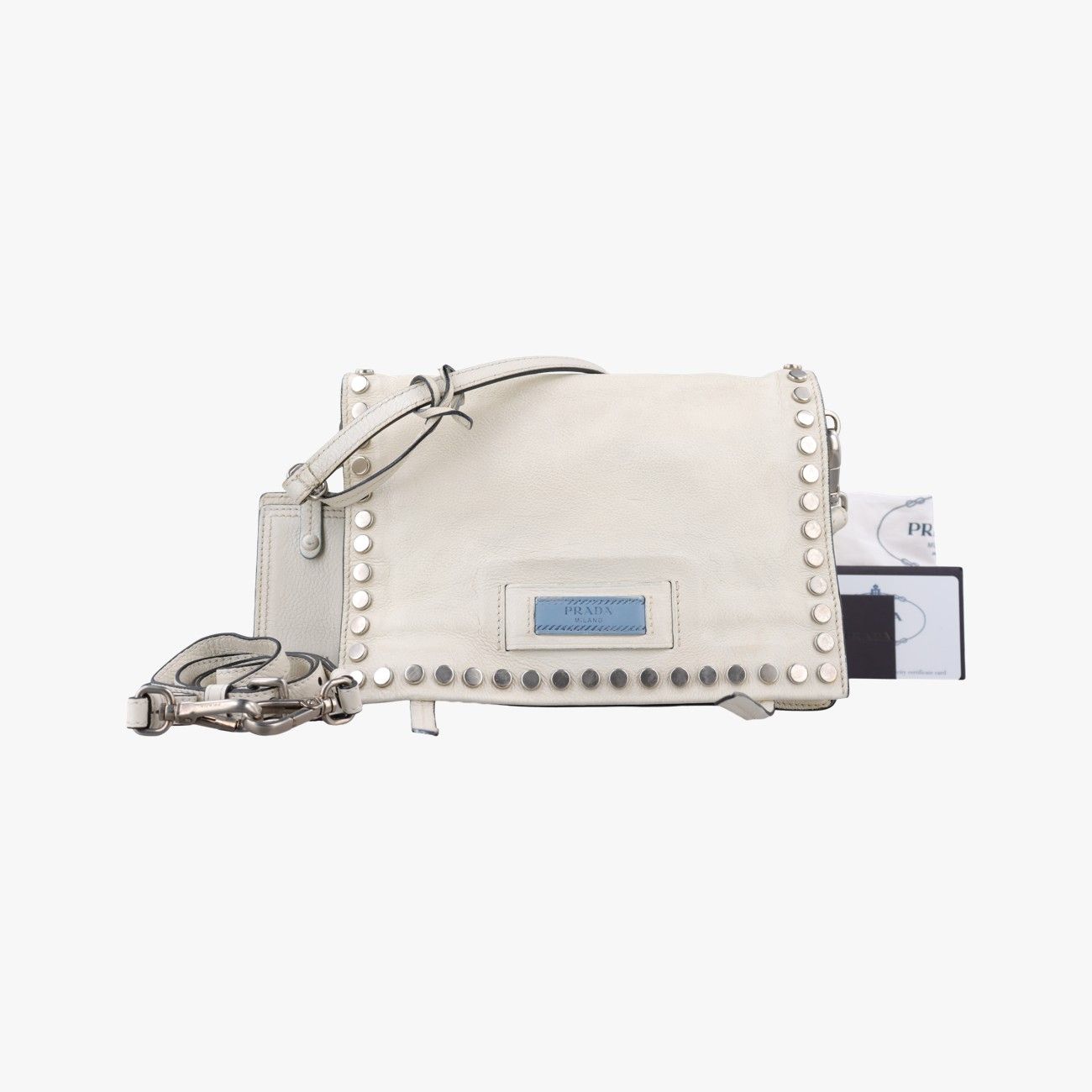 Prada Etiquette White Leather