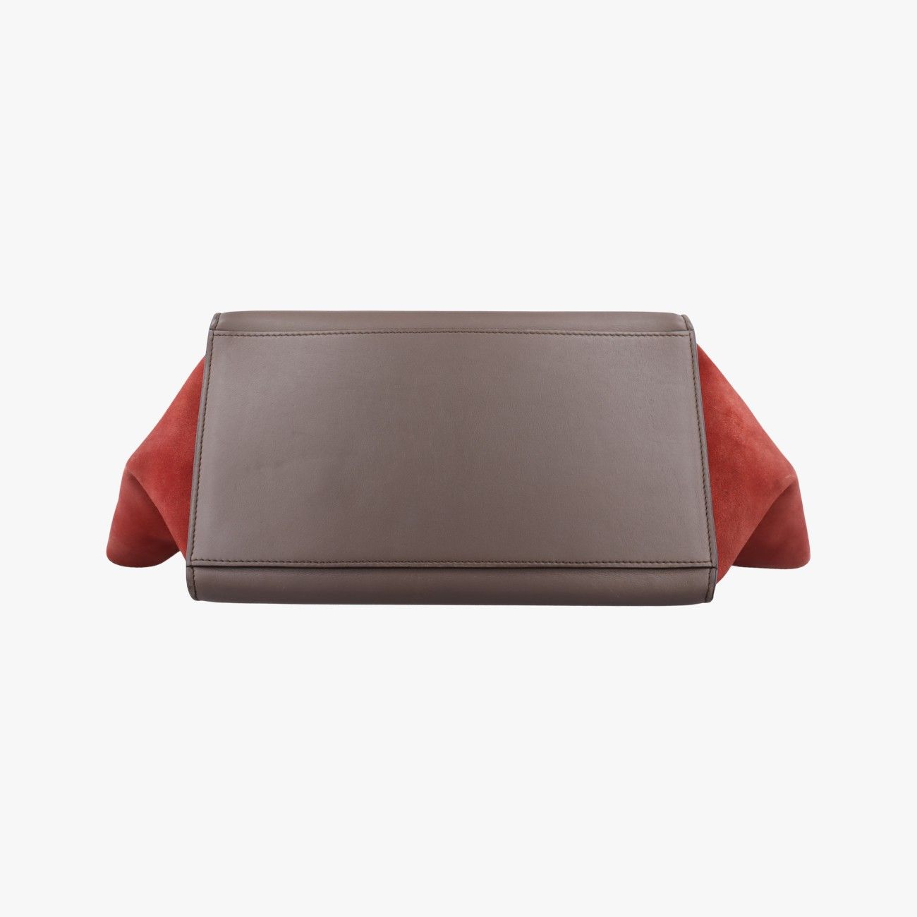 Celine Trapeze Medium Orange Brown Leather Suede Handbag — view 3